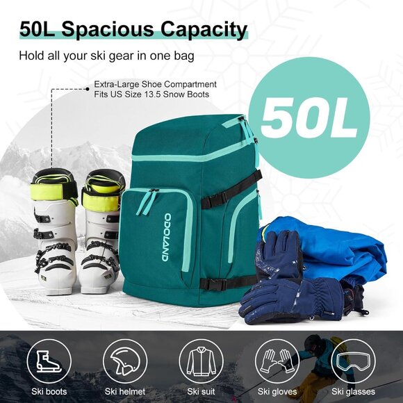 Padded Ski Bags - Ski Bag + Boot Bag Combo - Picture 4 of 7